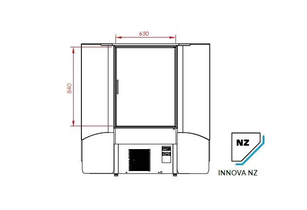 Neitrālā vitrīna - stūris INNOVA NZ45.140
